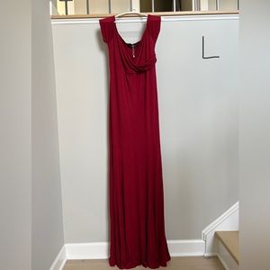 Large red maternity dress for photo shoots parties stretchy